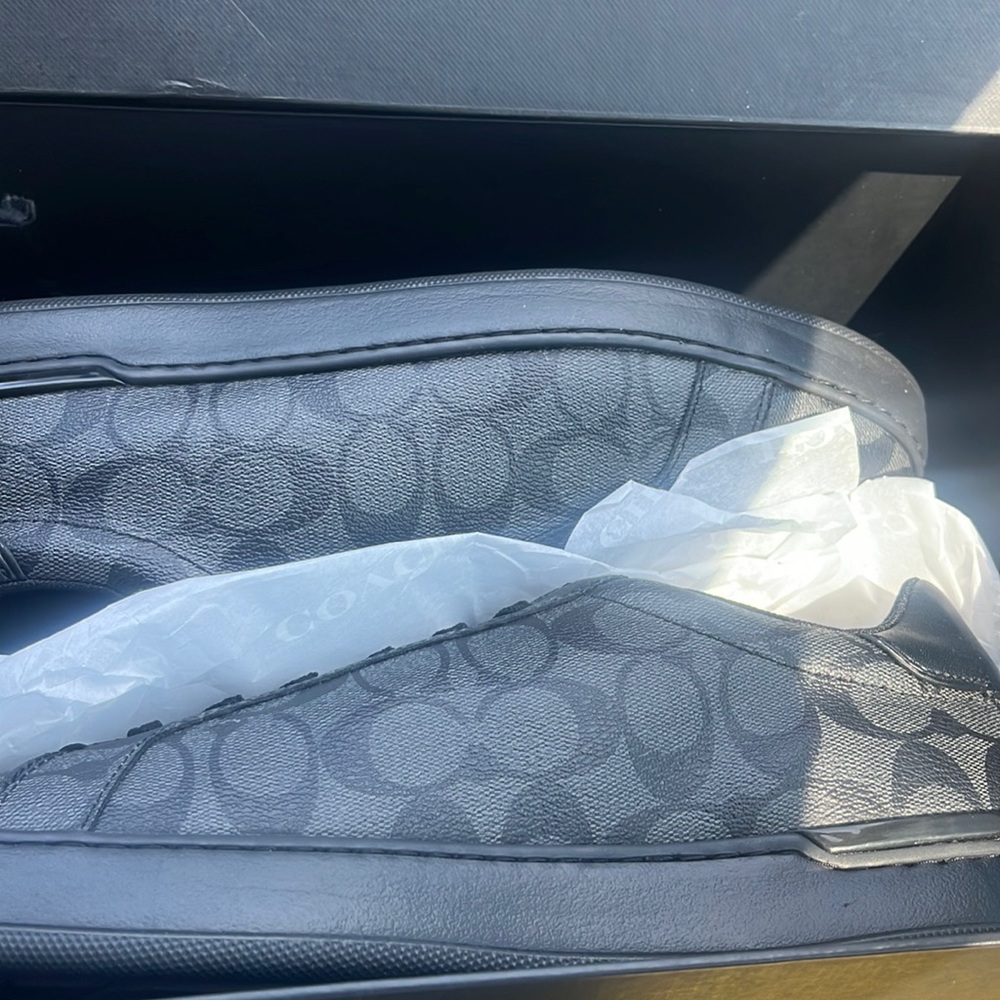 Black coach men shoes